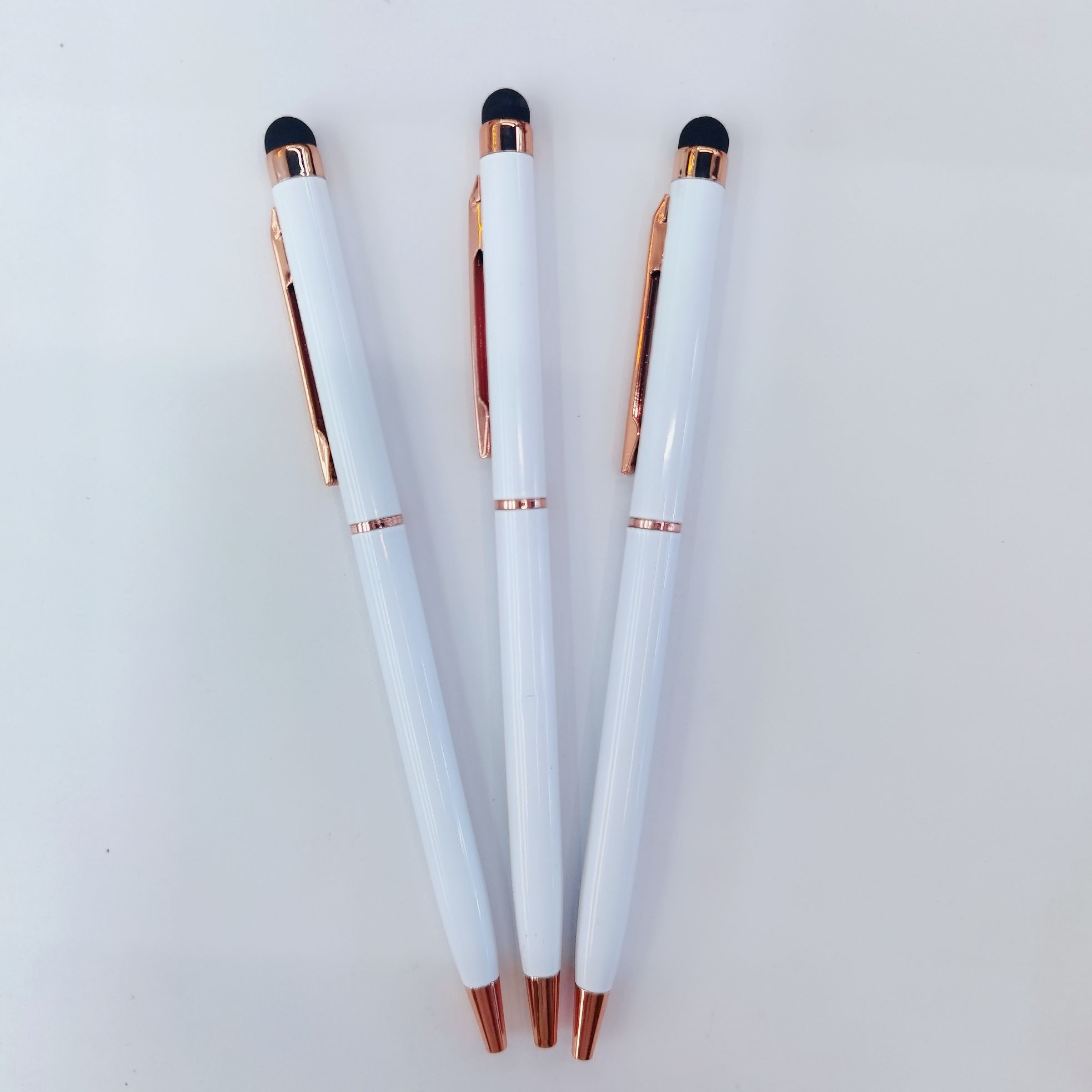 Cross-border best-selling ballpoint pens, rose gold pen holders, custom logo business metal pens, office gift pens Specification image
