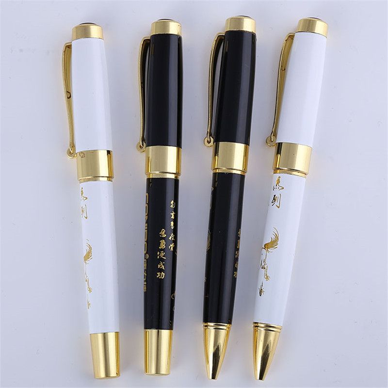 Cross-border best-selling metal signature pens, ballpoint pens, and large-scale customized engraved logo advertising metal gift pens details Picture