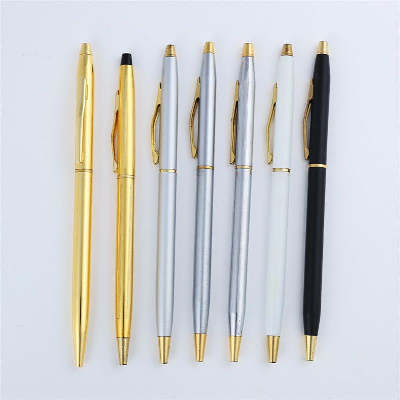 Factory direct sales of metal signature pens, business metal ballpoint pens, and customizable logo gift pens
