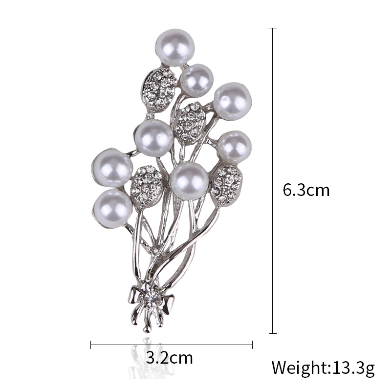 Factory direct sales, popular in foreign trade, high-end new brooches paired with mother-of-pearl European and American luxury high-end crystal pins, pearl coats, corsages, mom gifts Application Scenario