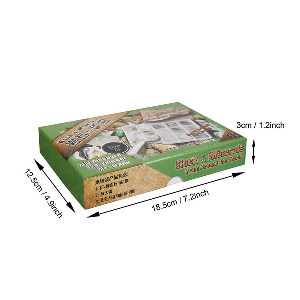 天然岩石矿物标本盒装A/B/C/D四盒一套自然地质学儿童教材礼物详情图4