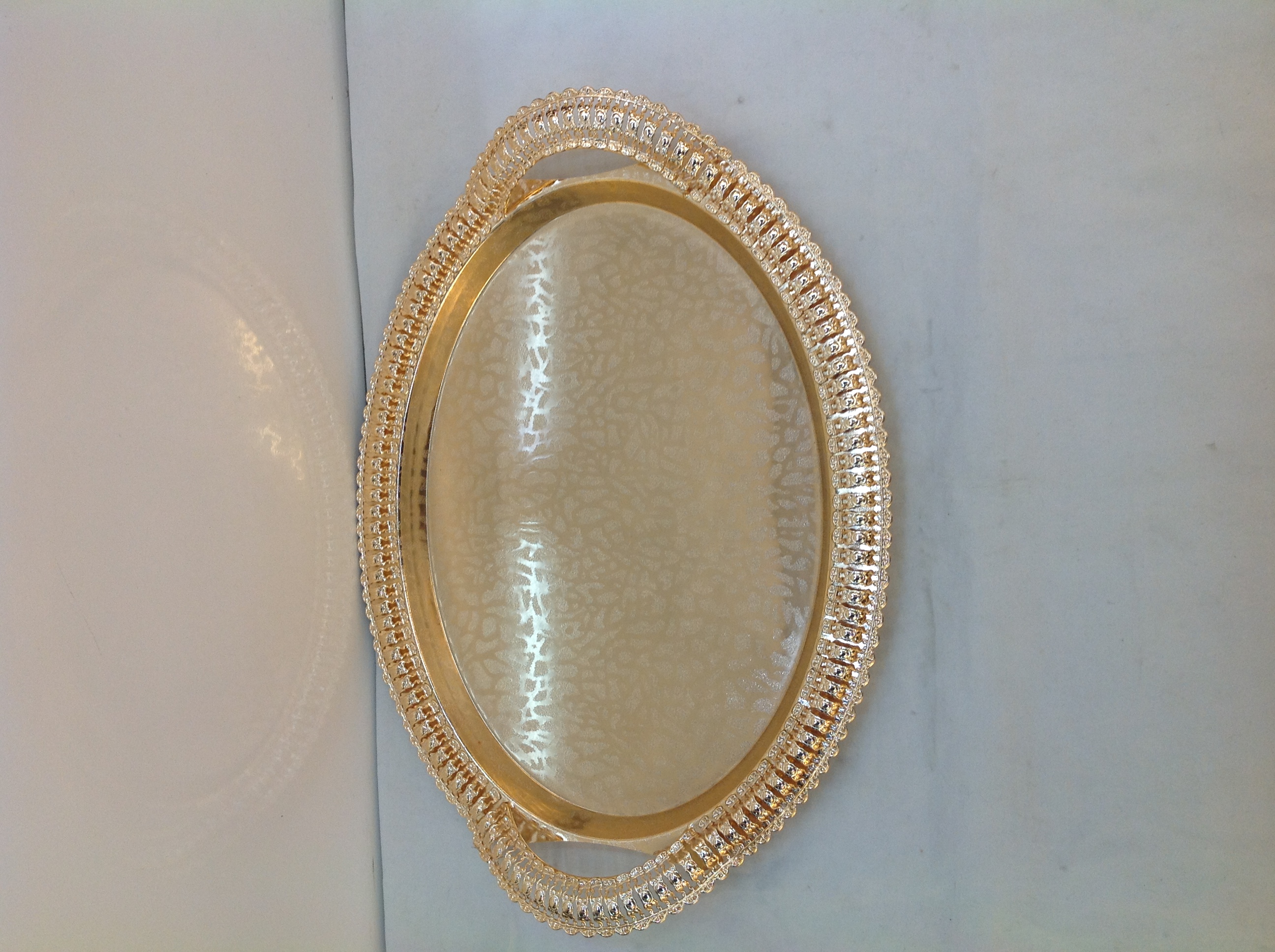 Leopard print oval tray