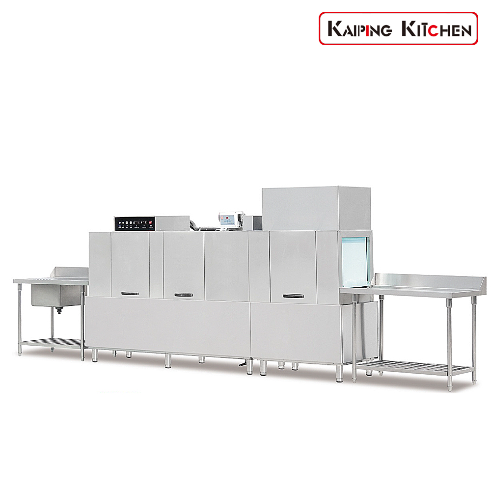 单缸双喷淋隧道式洗碗机带烘干带烘干机的标准无盖洗碗机型号BN-xws 02 hmodel规格3120 x690×1830