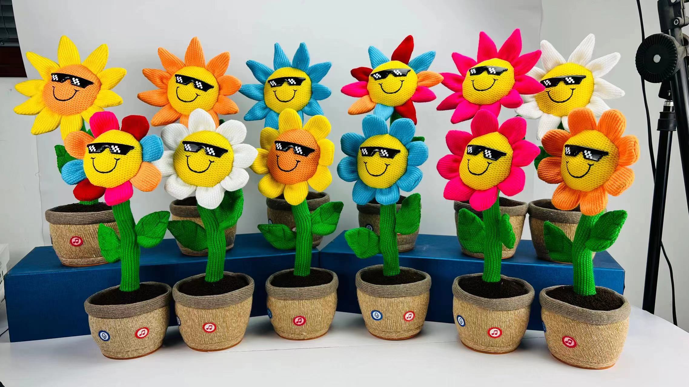 恒鑫玩具儿童玩具电动太阳花玩具可爱的妖娆花玩具会唱歌录音玩具电动玩具BL-259