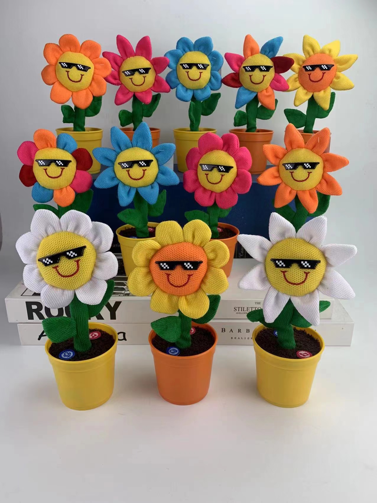 恒鑫玩具电动太阳花玩具小号可爱妖娆花玩具会唱歌录音玩具电动玩具BL-260