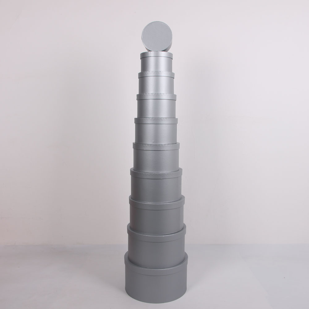 813# Shihao Round Ten-piece Set, Hugging bucket Flower Box, Fresh Flower gift box Factory Direct Sales Valentine's Day gift box details Picture