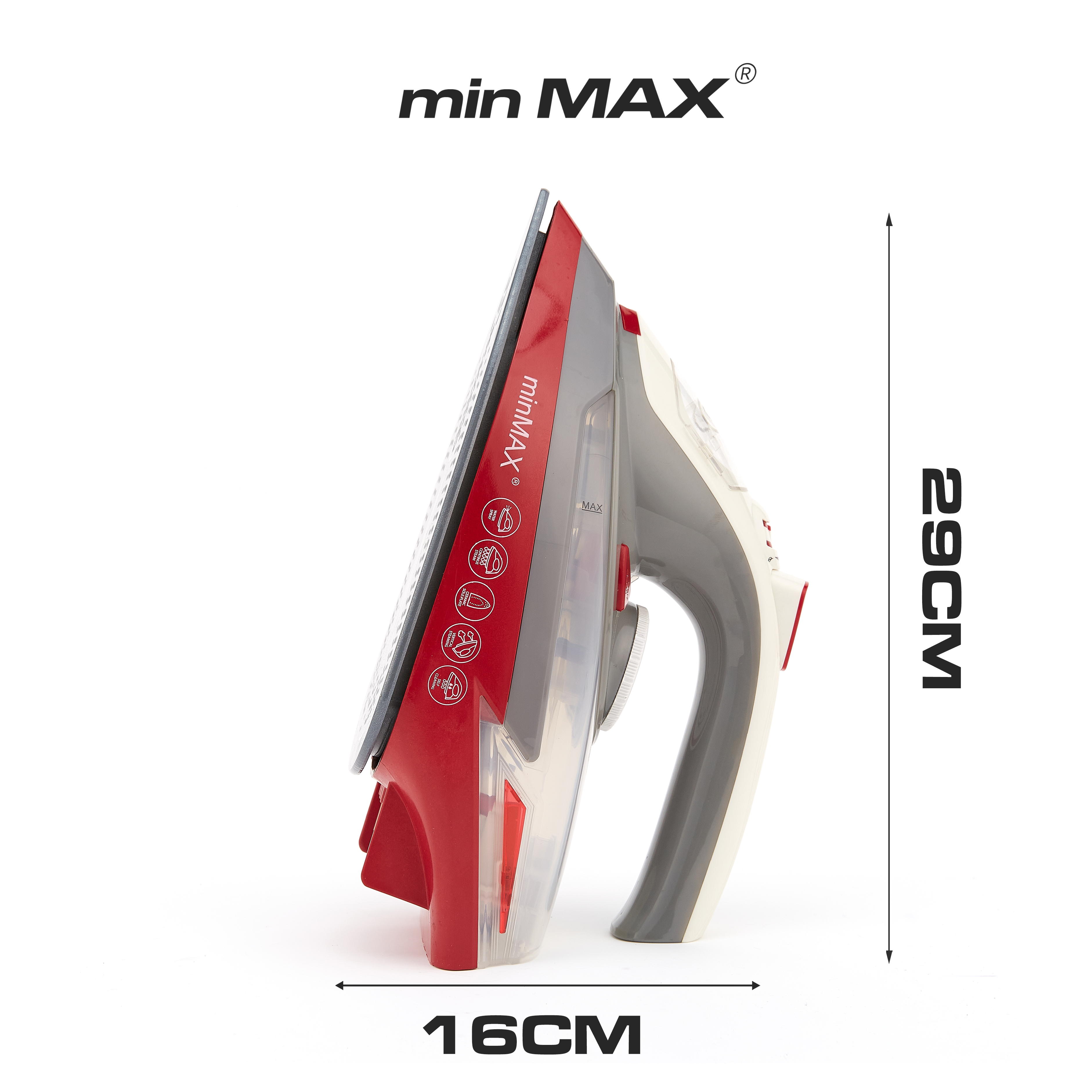 مكواة بخار حديثة من طراز MinMAX 8016 ذات قدرة عالية على تدفئة المنازل باليد Item Picture
