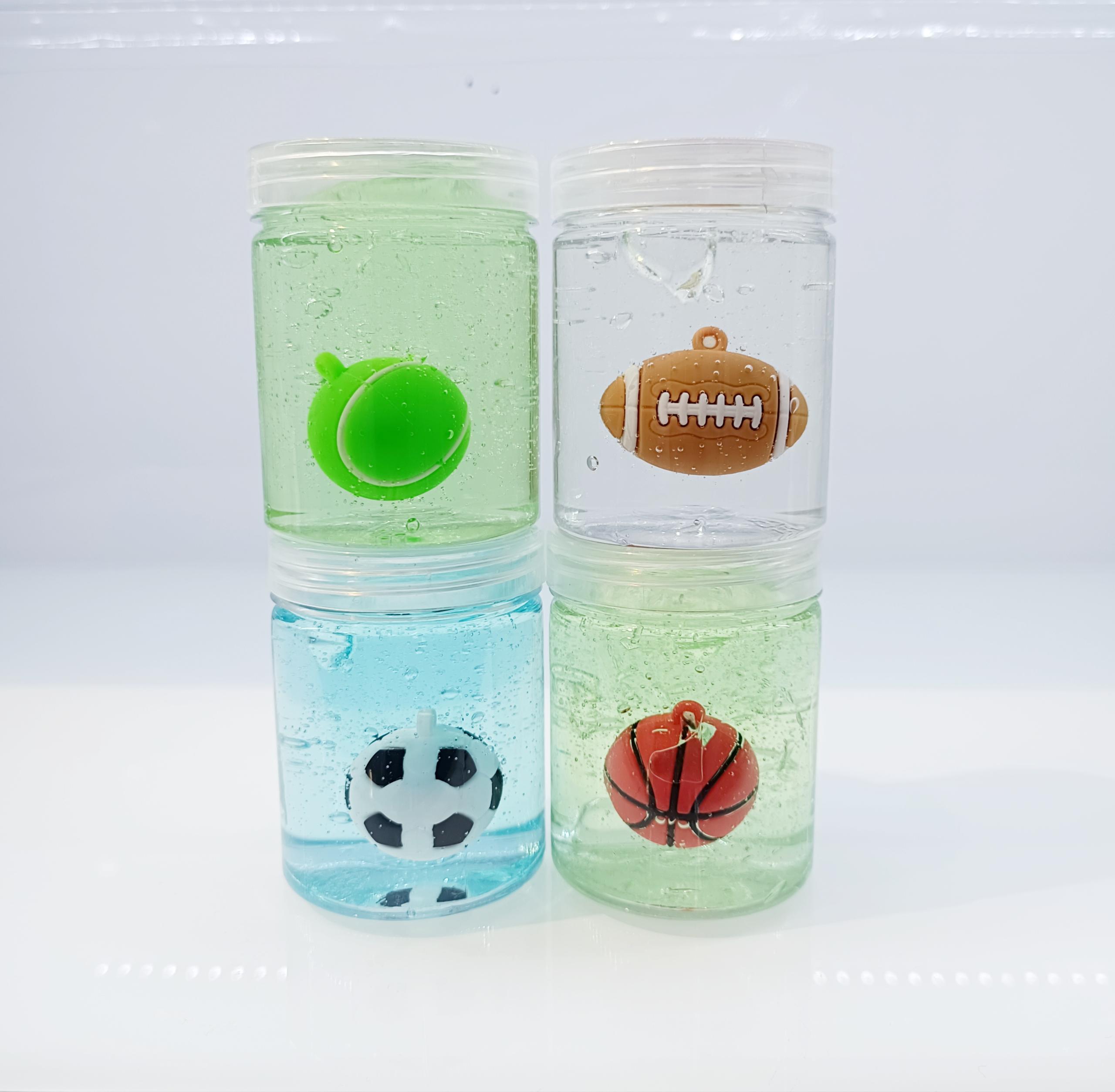 Cross-border best-selling diy creative handcrafted transparent crystal basketball accessory slime crystal children's toy