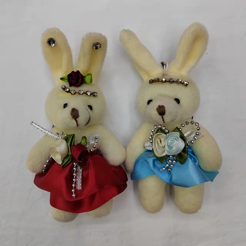 Factory direct sales of teddy bear dolls, plush toys, stuffed dolls, wedding dolls, small gifts, creative keychains, bags, accessories and pendants Item Picture