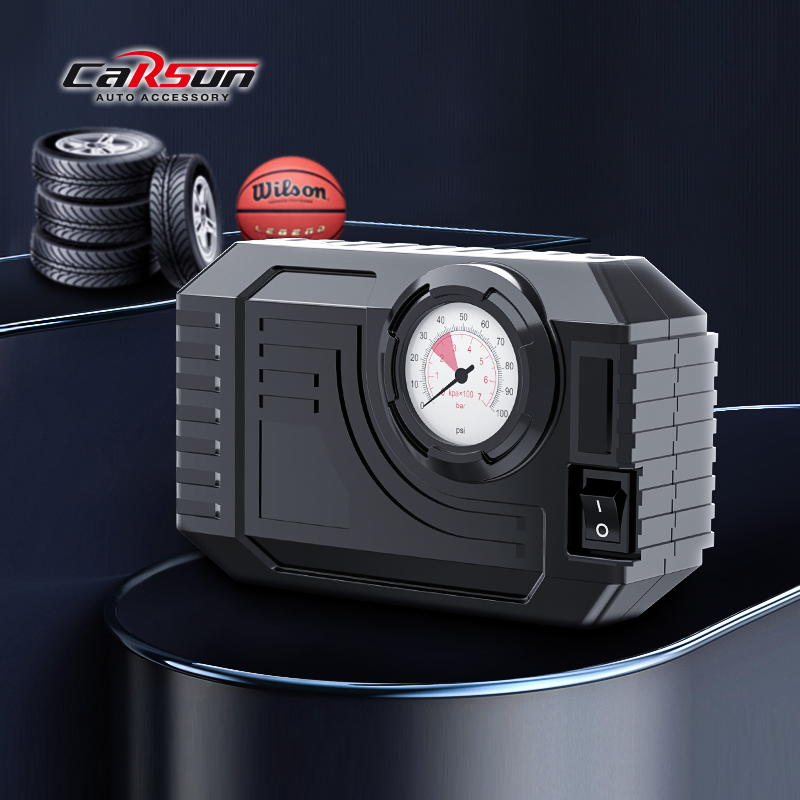 carsun Mini Portable entry-level car air pump, night lighting mechanical car tire inflator details Picture
