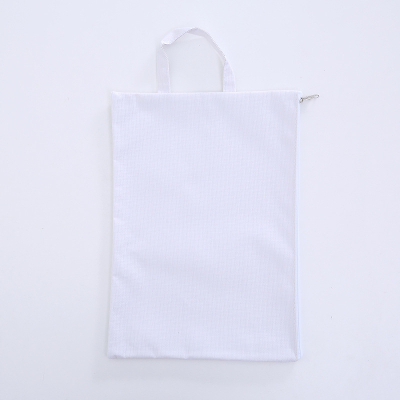 纯色A4手提文件袋 单层拉链防尘资料收纳袋会议档案袋 纯色补习袋详情7