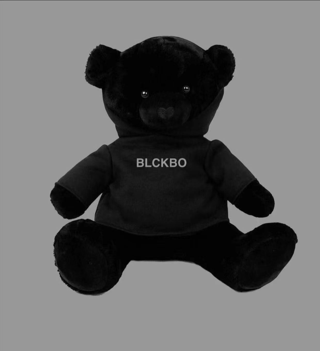 New black bear doll, hooded sweatshirt, plush toy bear