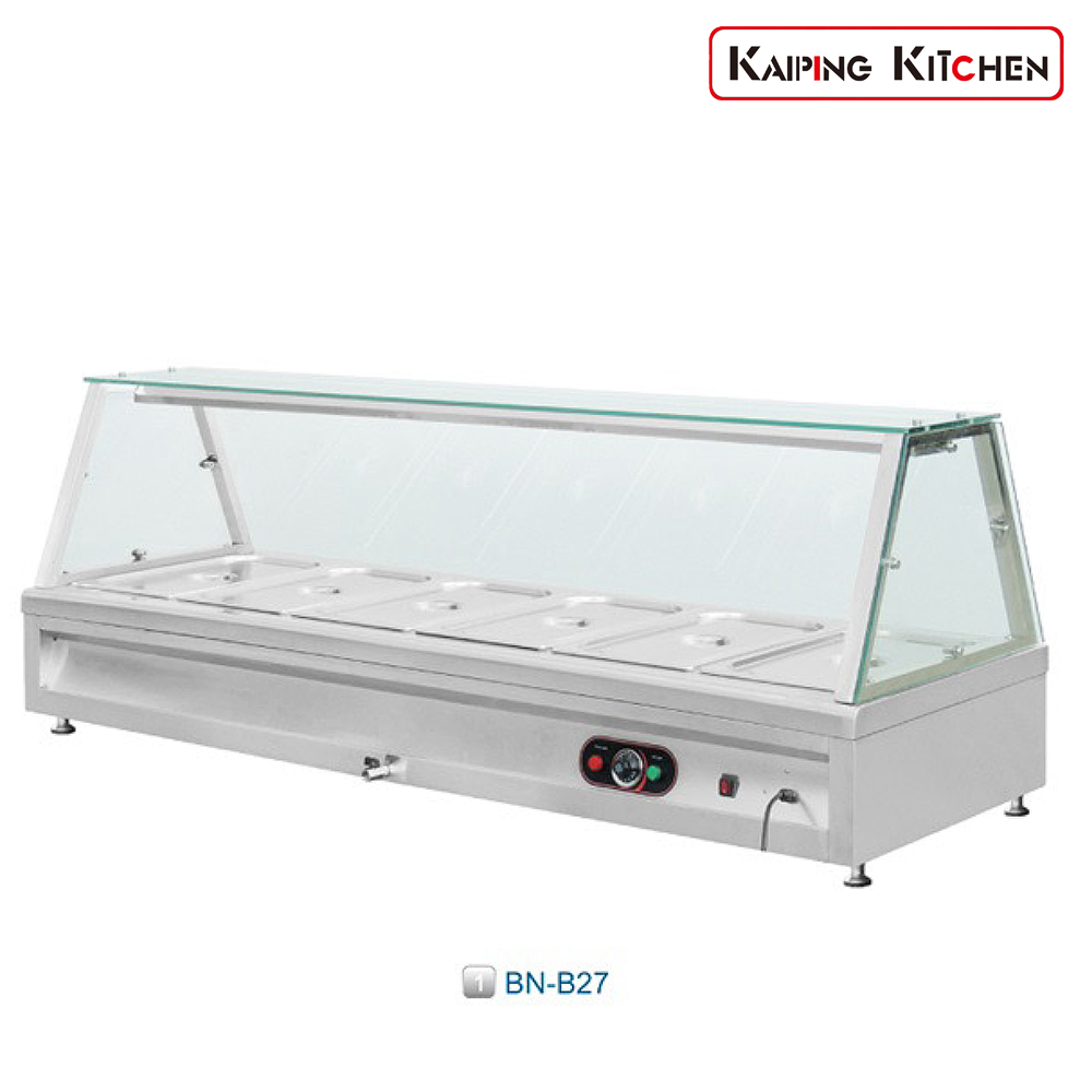 BN-B27 台式带上架保温售卖台 Tabletop Bain-Marie 型号规格电压功率份数盘 ModelSize