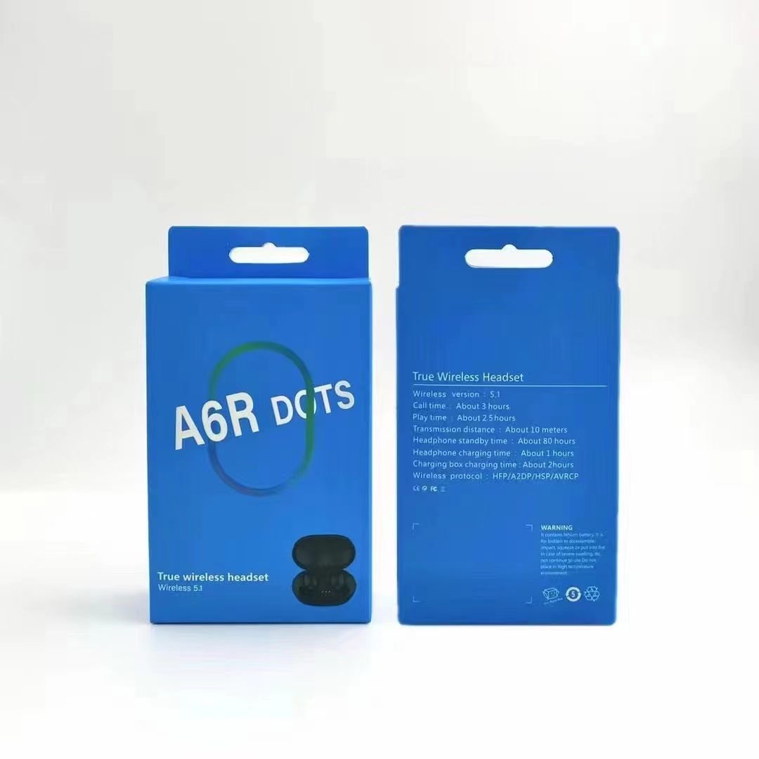 The new A6R wireless Bluetooth headphones TWS5.1 cross-border headphones have a battery level display suitable for both men and women pic 2
