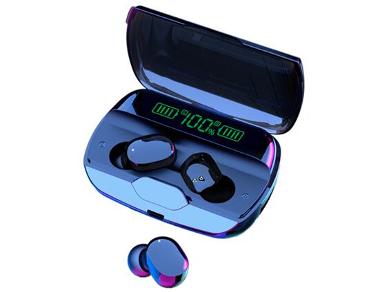 Bluetooth wireless gaming headphones, smart battery level digital display, USB output, one-touch control, power bank, Bluetooth 5.1 HIF stereo sound effect
