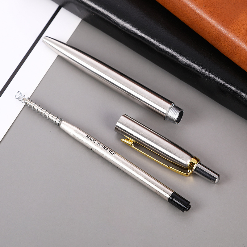 Metal ballpoint pens can be used for company and enterprise business office signature small gifts. Metal pens and advertising pens can be printed with logos Item Picture