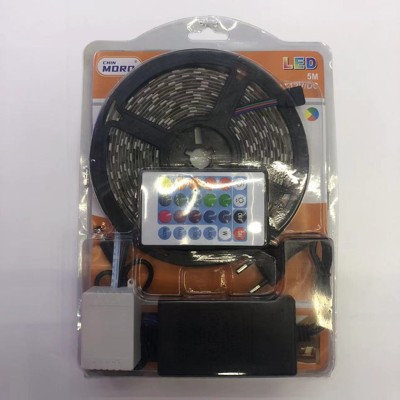 LED灯带12v5050防水灯带54灯RGB吸塑套装足五米