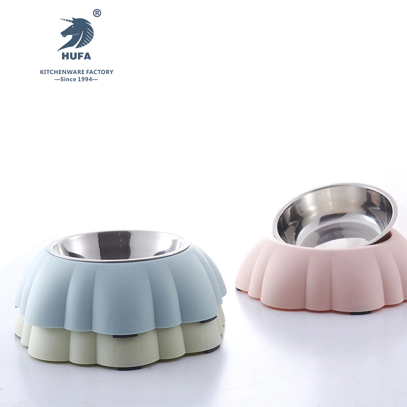 Pet basin, dog basin, cat basin, pet bowl, stainless steel pet basin, dog bowl, cat bowl, cat supplies, pet food utensils, stainless steel plastic dog bowl, cat bowl, food bowl, pumpkin-shaped creative pet single bowl details Picture