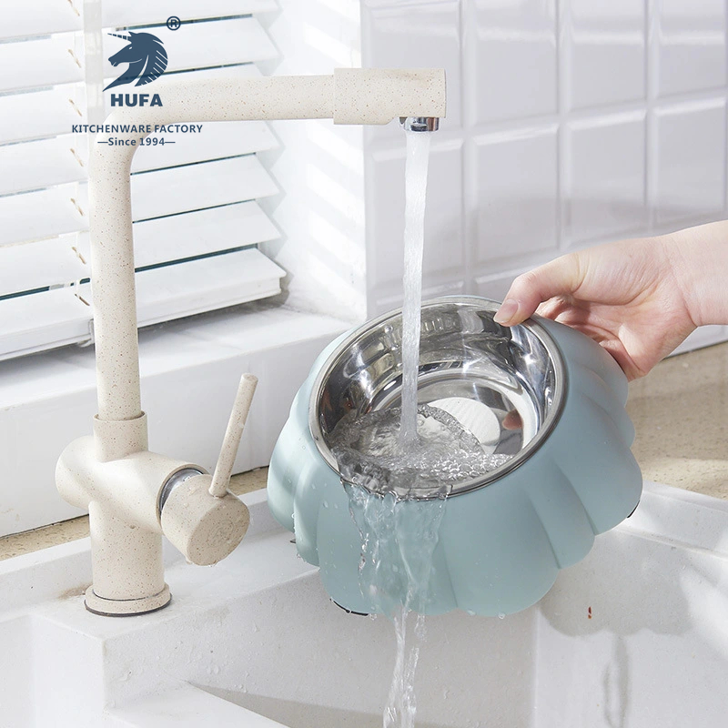 Pet basin, dog basin, cat basin, pet bowl, stainless steel pet basin, dog bowl, cat bowl, cat supplies, pet food utensils, stainless steel plastic dog bowl, cat bowl, food bowl, pumpkin-shaped creative pet single bowl Specification image