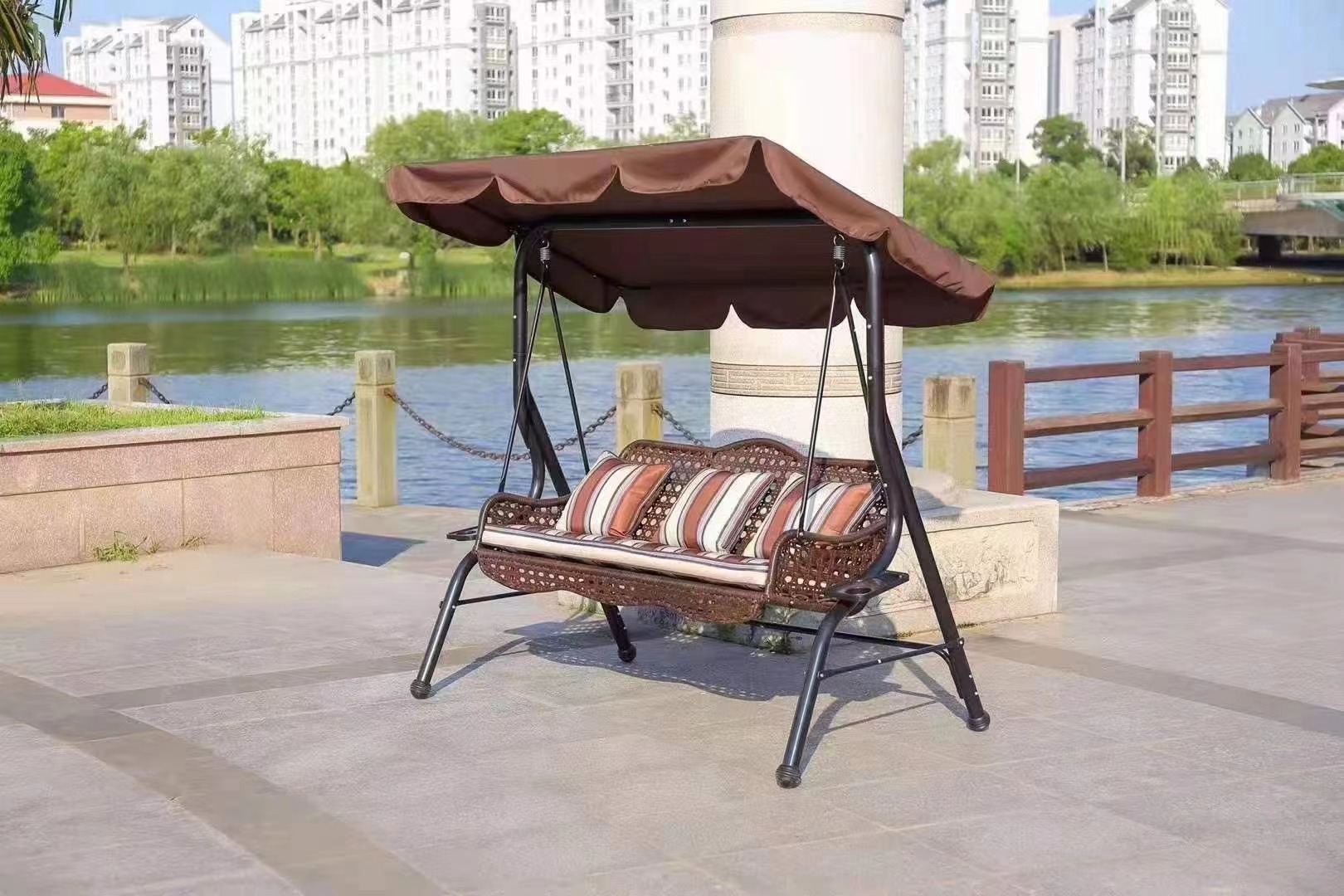 JHA-7103 (户外藤编秋千，吊篮，编藤家具)