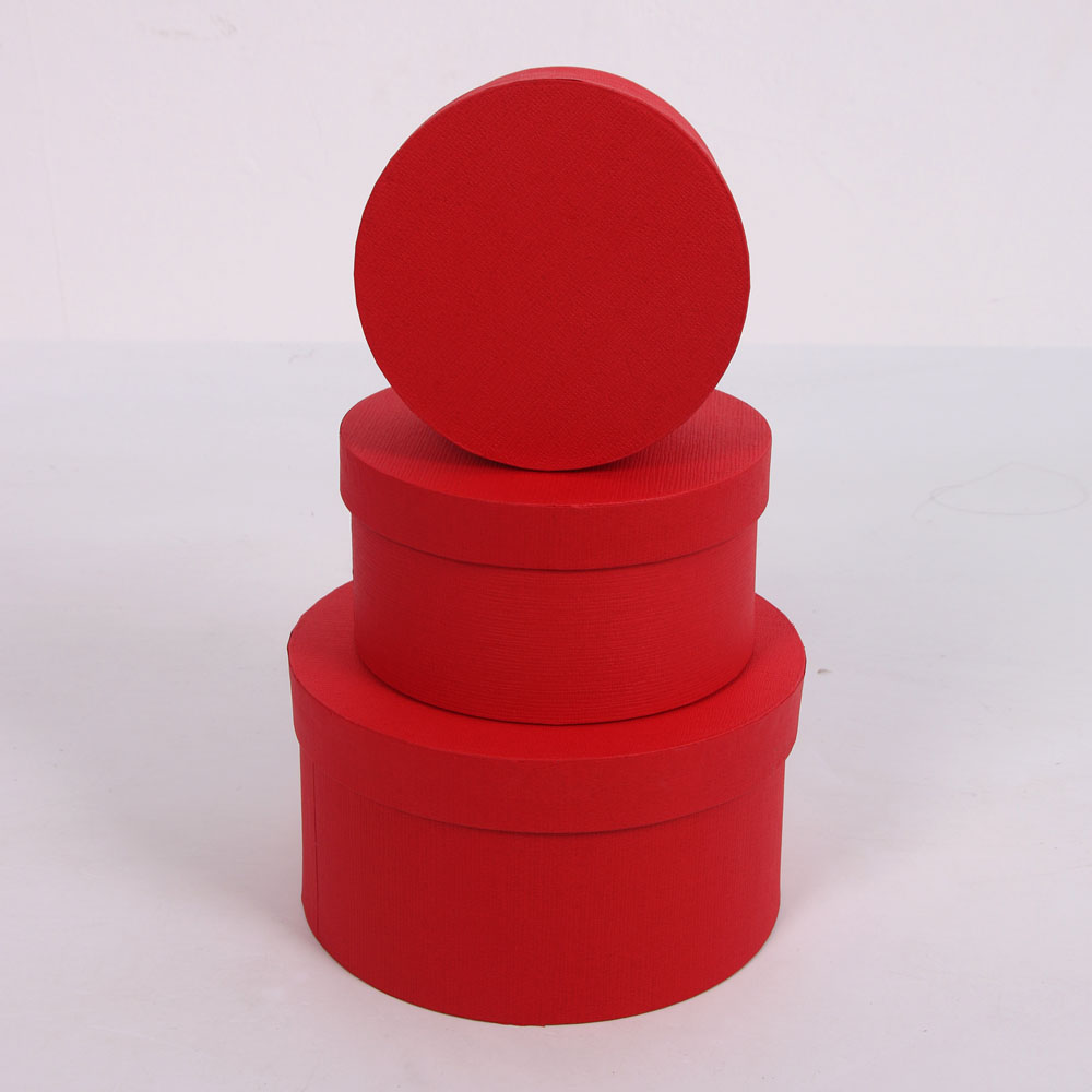 礼品盒/花盒/圆形花盒白底实物图