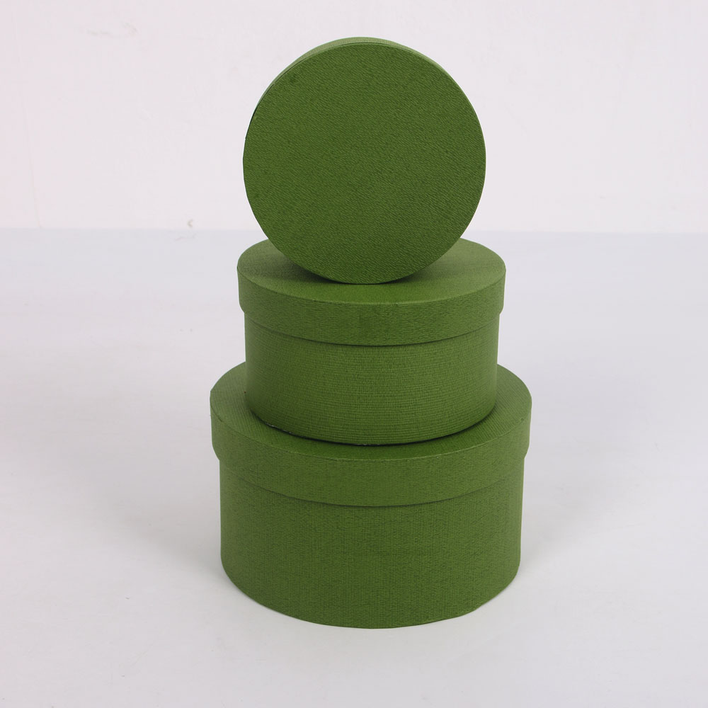 2247# 仕豪新品情人节圆形三件套 特种纸礼盒 创意鲜花礼品盒 玫瑰花盒