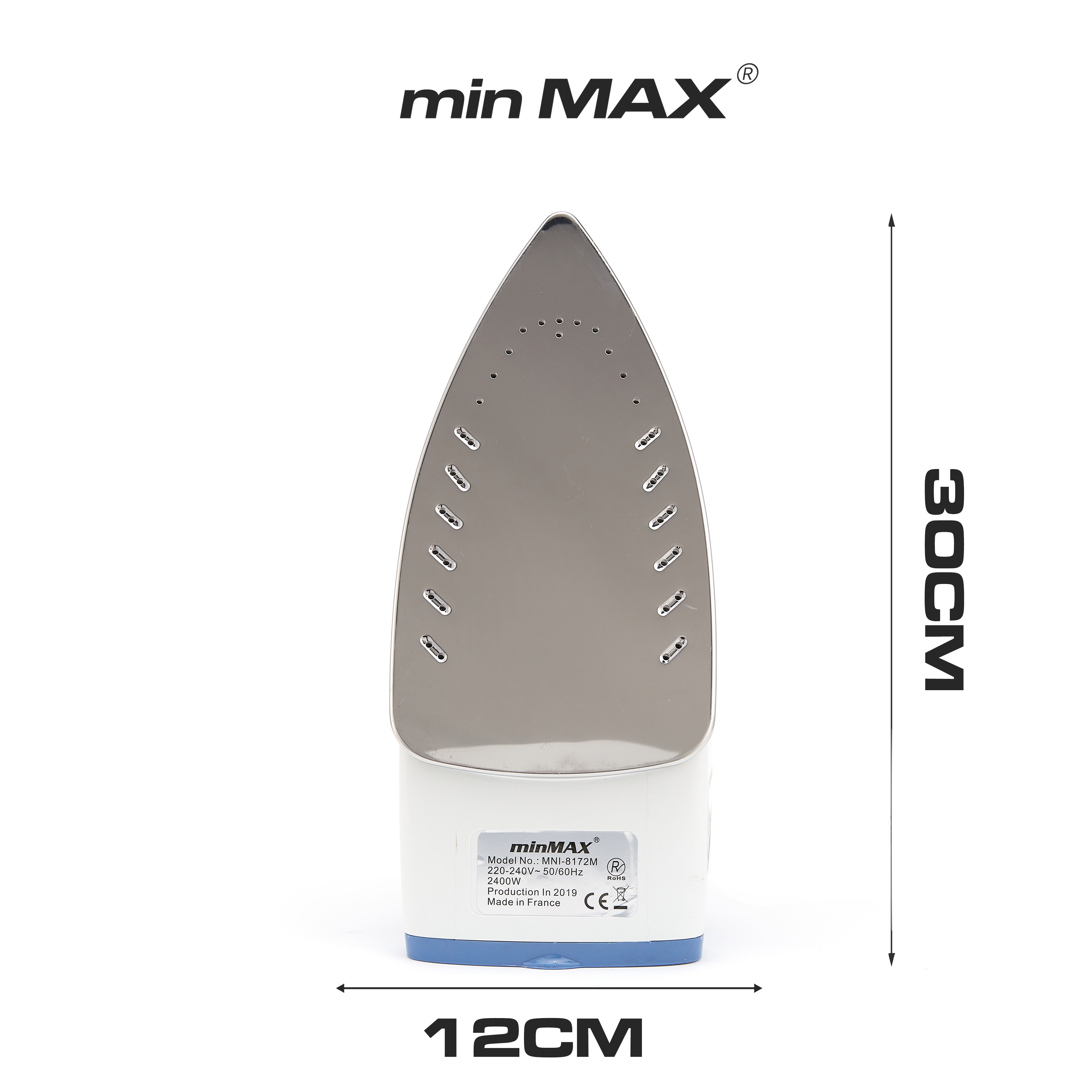 minMAX's new foreign trade electric iron, portable handheld large iron, home dormitory, powerful steam 2400W Item Picture