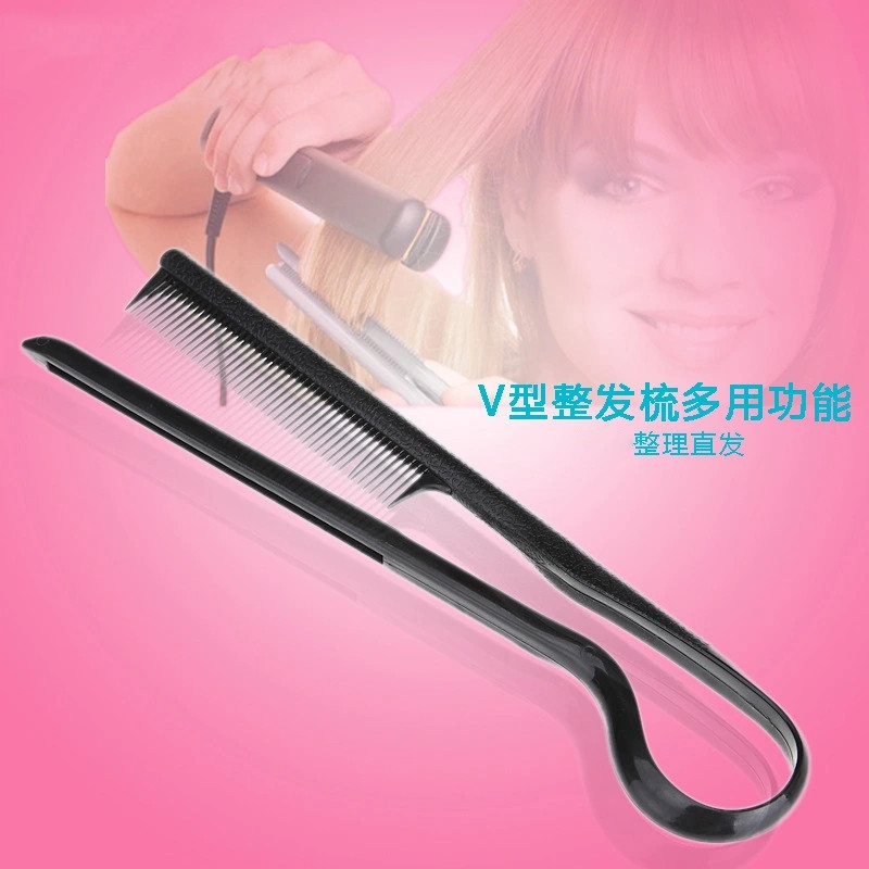 厂家直供V型夹式梳子美发梳 美发造型梳子 造型工具   shanilak