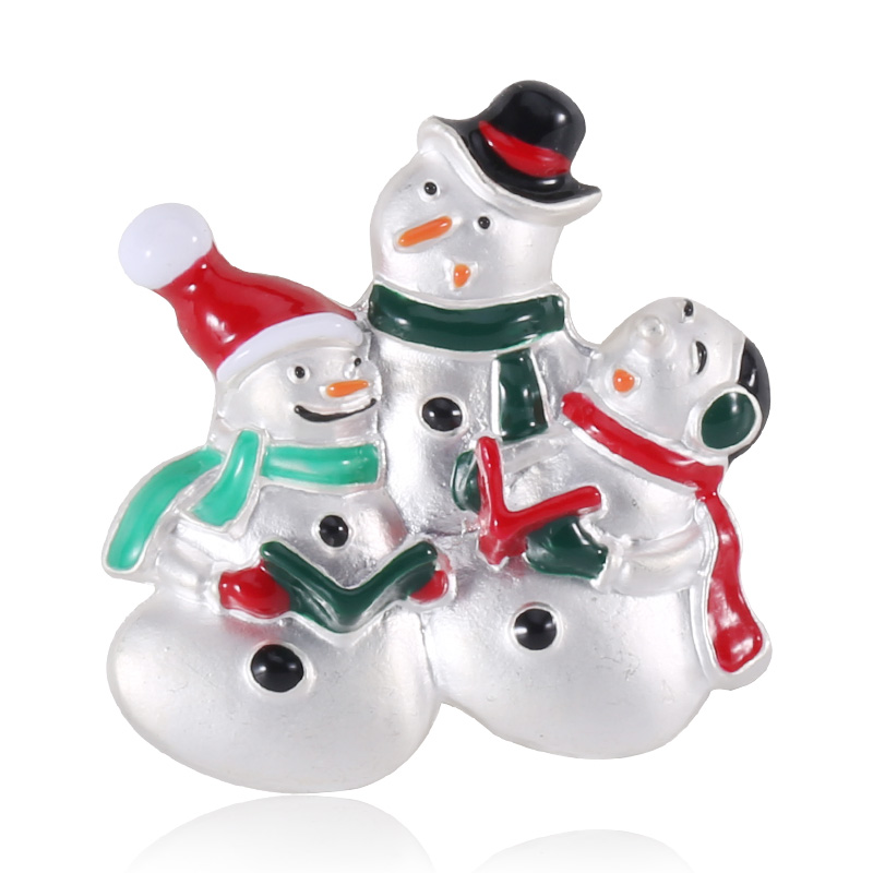 Factory direct sales for foreign trade, popular high-end new brooches, oil-dripping snowman, European and American luxurious high-end pearl pins, pearl coats, corsages, mom gifts Item Picture