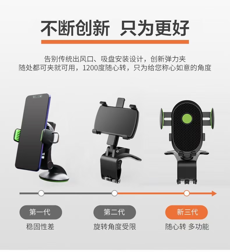 仪表盘车载导汽车通用隐形车牌手机架详情7