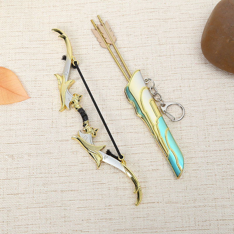 Yunling Toys' 18 cm zinc alloy colored Hou Yi bow and arrow model decoration for Honor of Kings Application Scenario