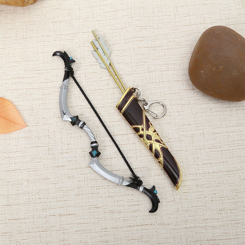 Yunling Toys' 18 cm zinc alloy colored Hou Yi bow and arrow model decoration for Honor of Kings Item Picture