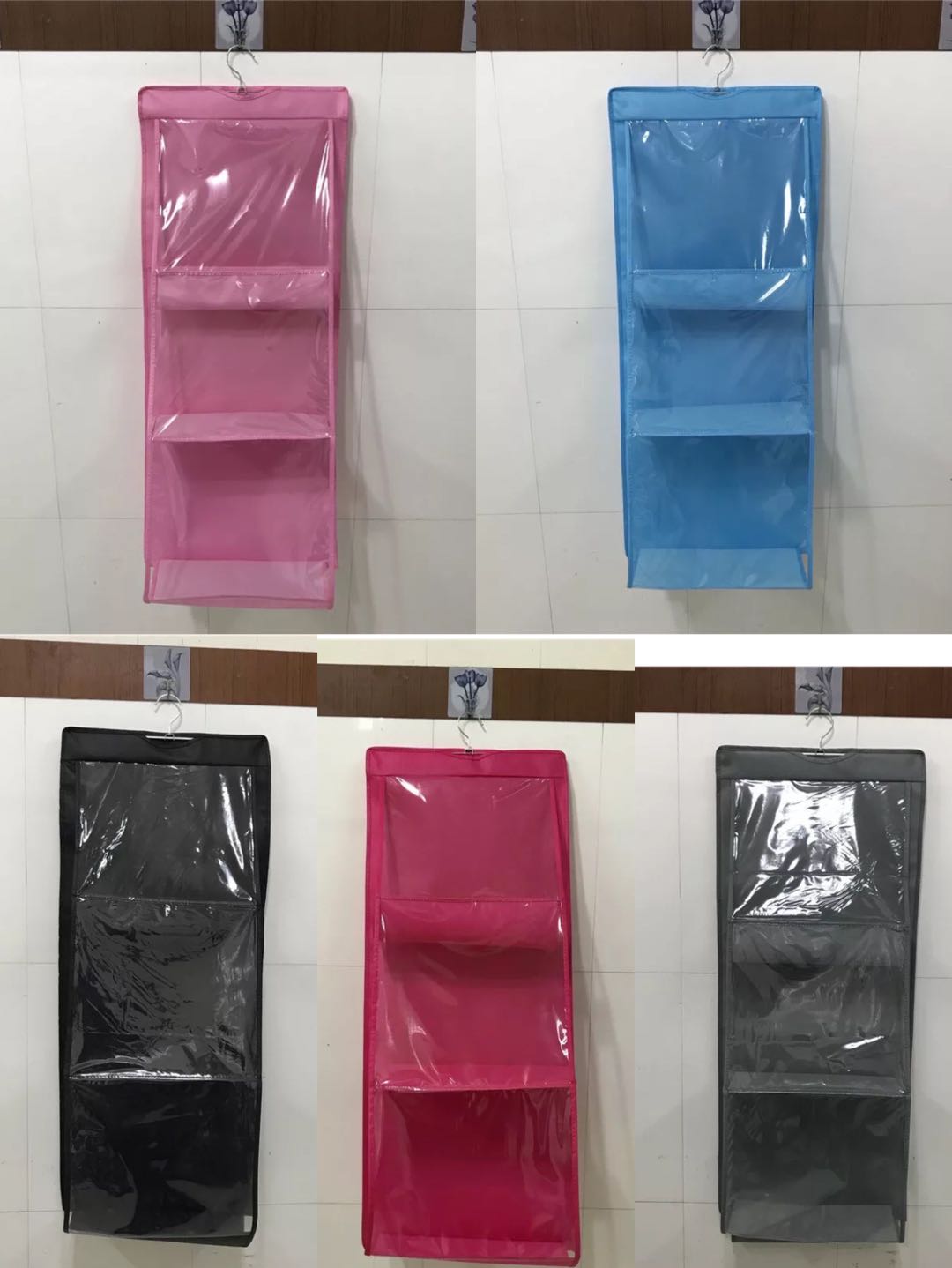 包包收纳挂袋/无纺布挂袋白底实物图