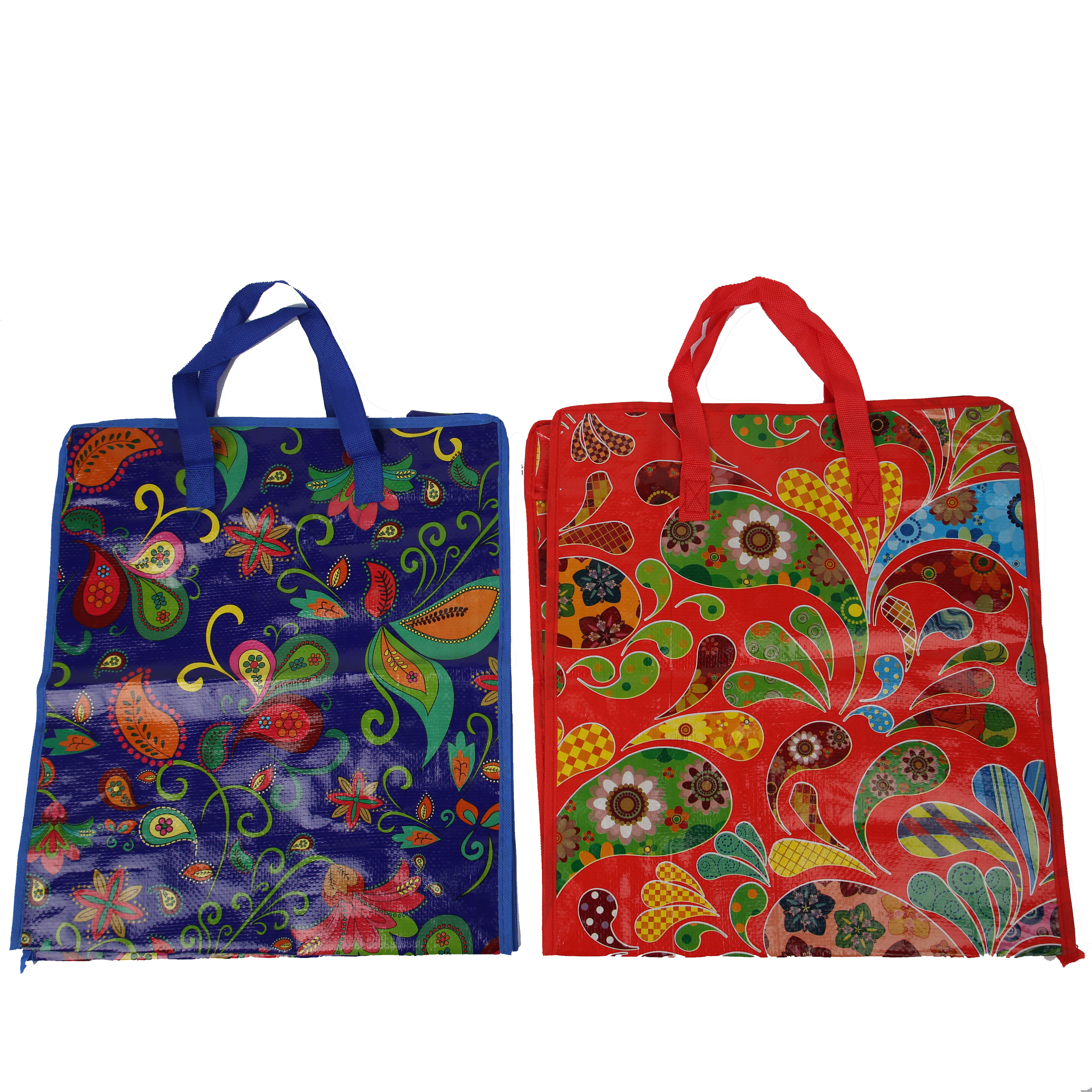 Woven bags, student luggage bags, hand-held storage bags, packing bags, large-capacity factory direct sales and wholesale, color-printed bags wholesale Item Picture