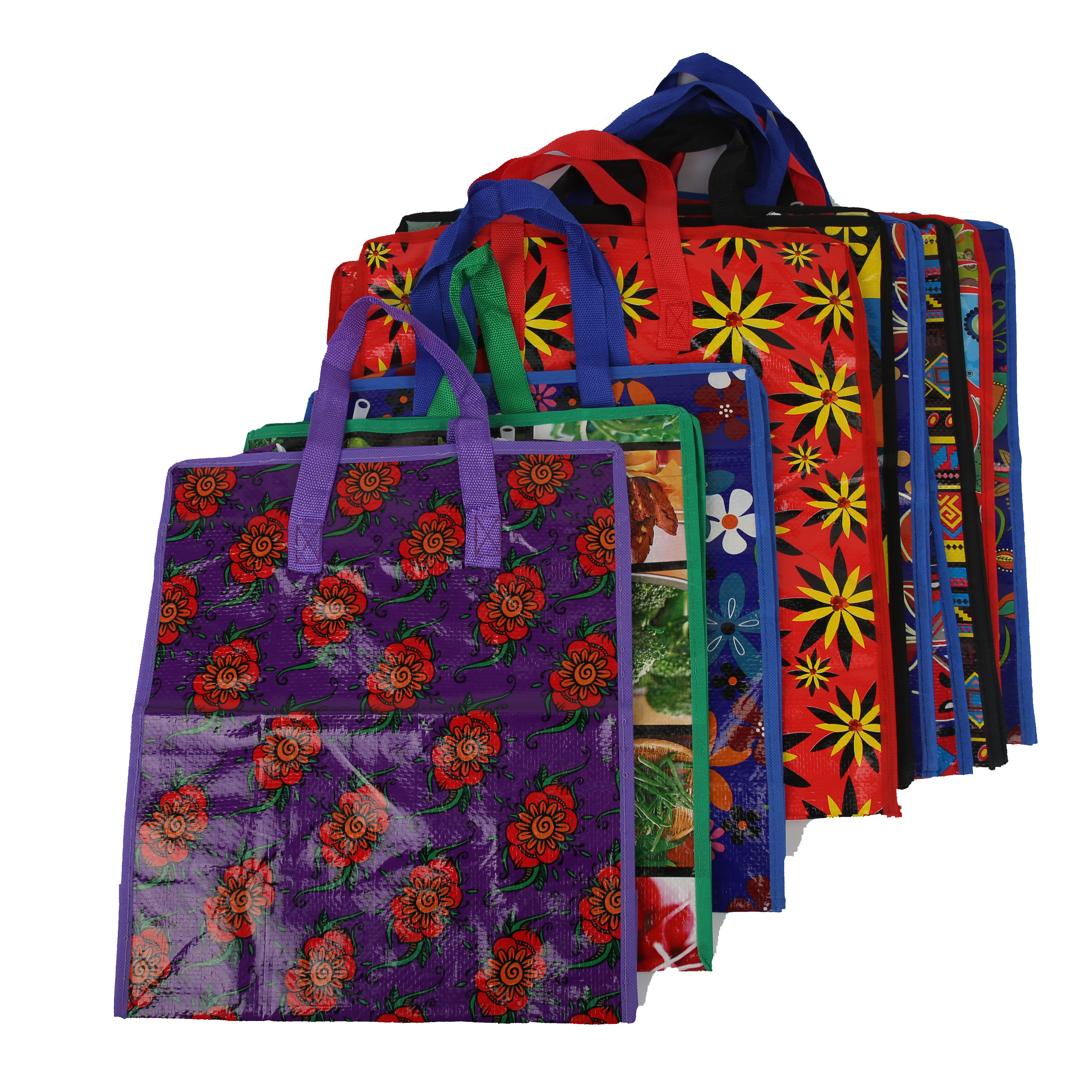 Woven bags, student luggage bags, hand-held storage bags, packing bags, large-capacity factory direct sales and wholesale, color-printed bags wholesale