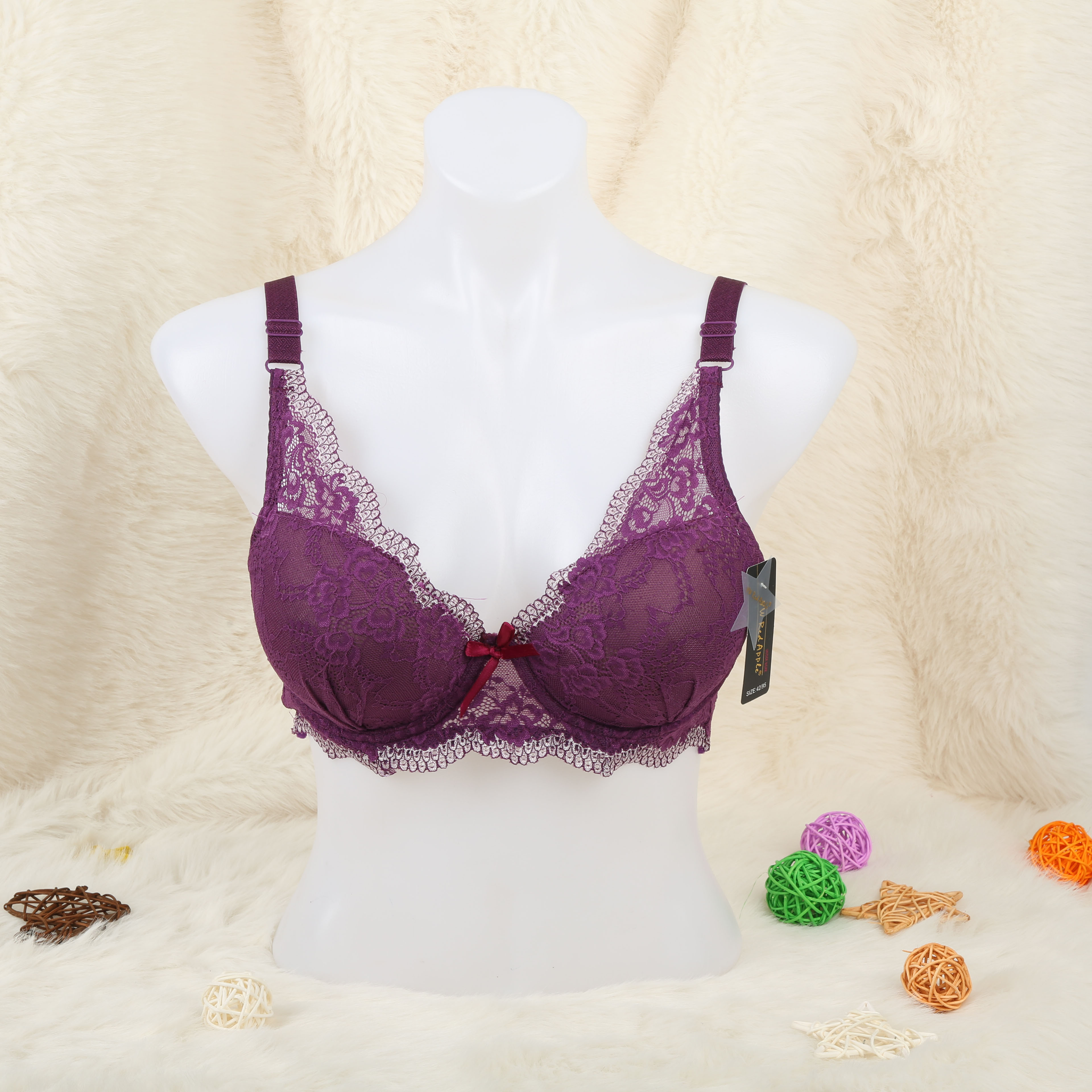 跨境欧美南美外贸文胸薄款有钢圈女士性感内衣蕾丝收副乳