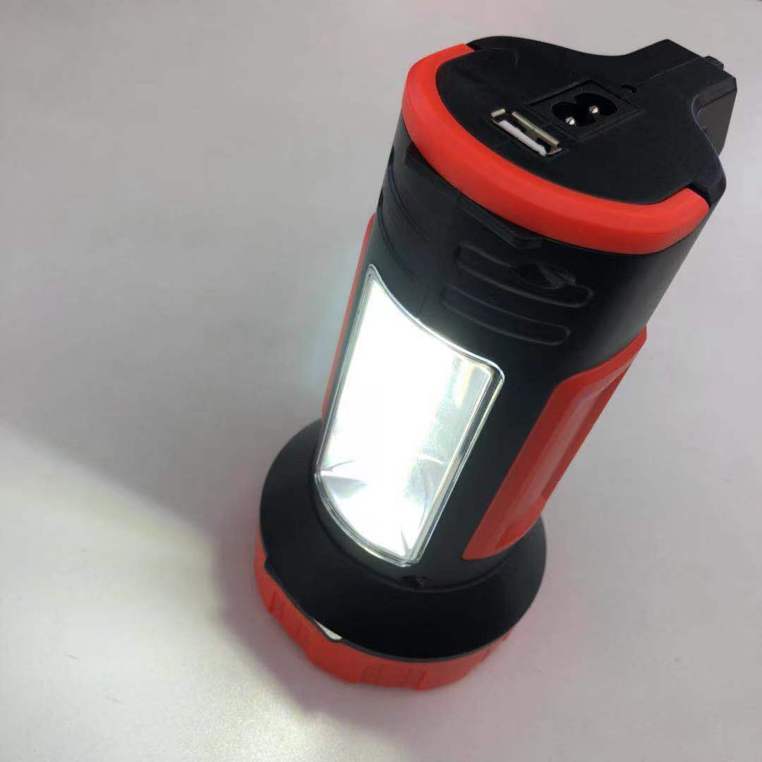 跨境充电超亮远射强光手电筒手提探照灯多功能应急灯家用户外