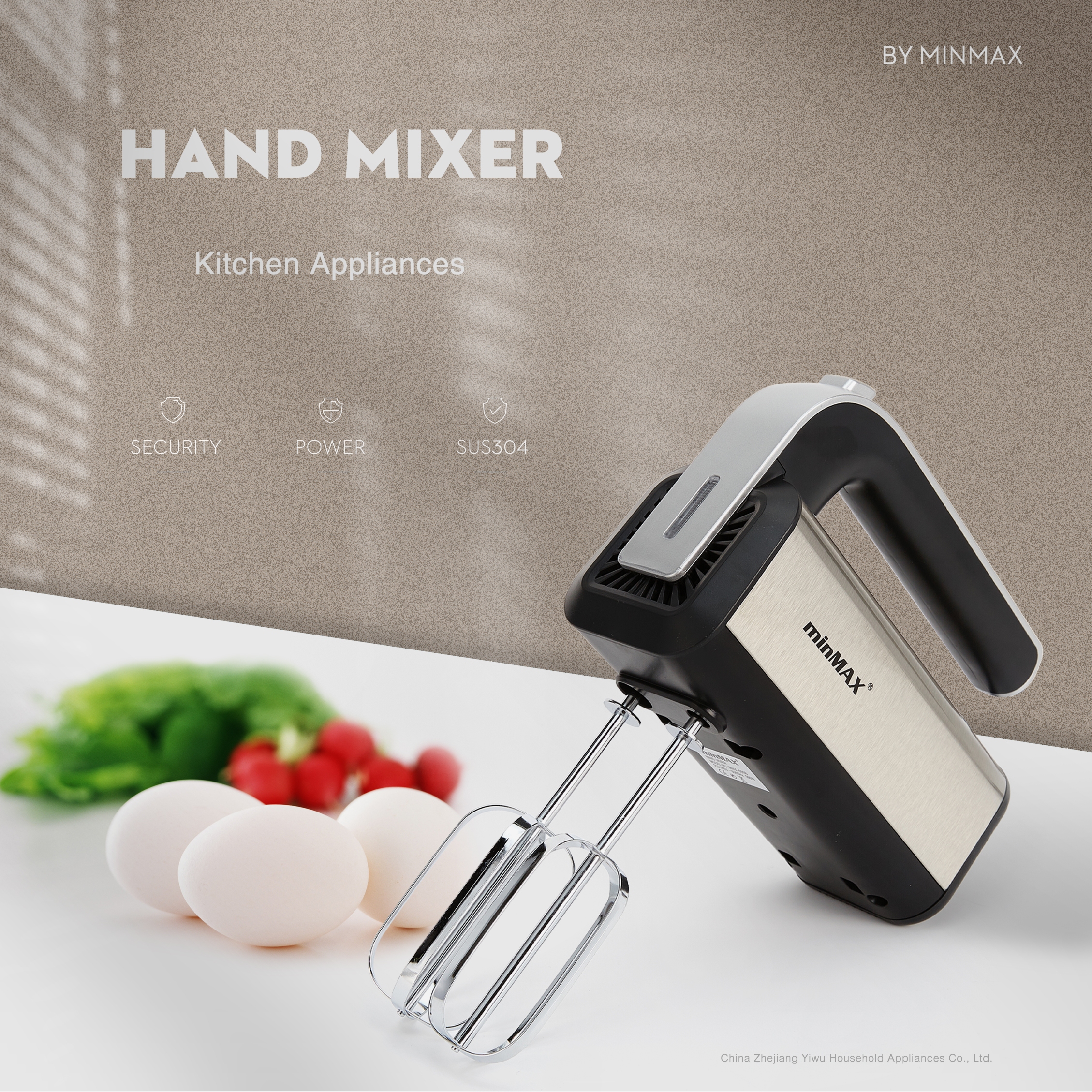 وتجار التجاري التجاري لخلاط البيض بماكينة البيض التي تعمل باليد MNX-6958.