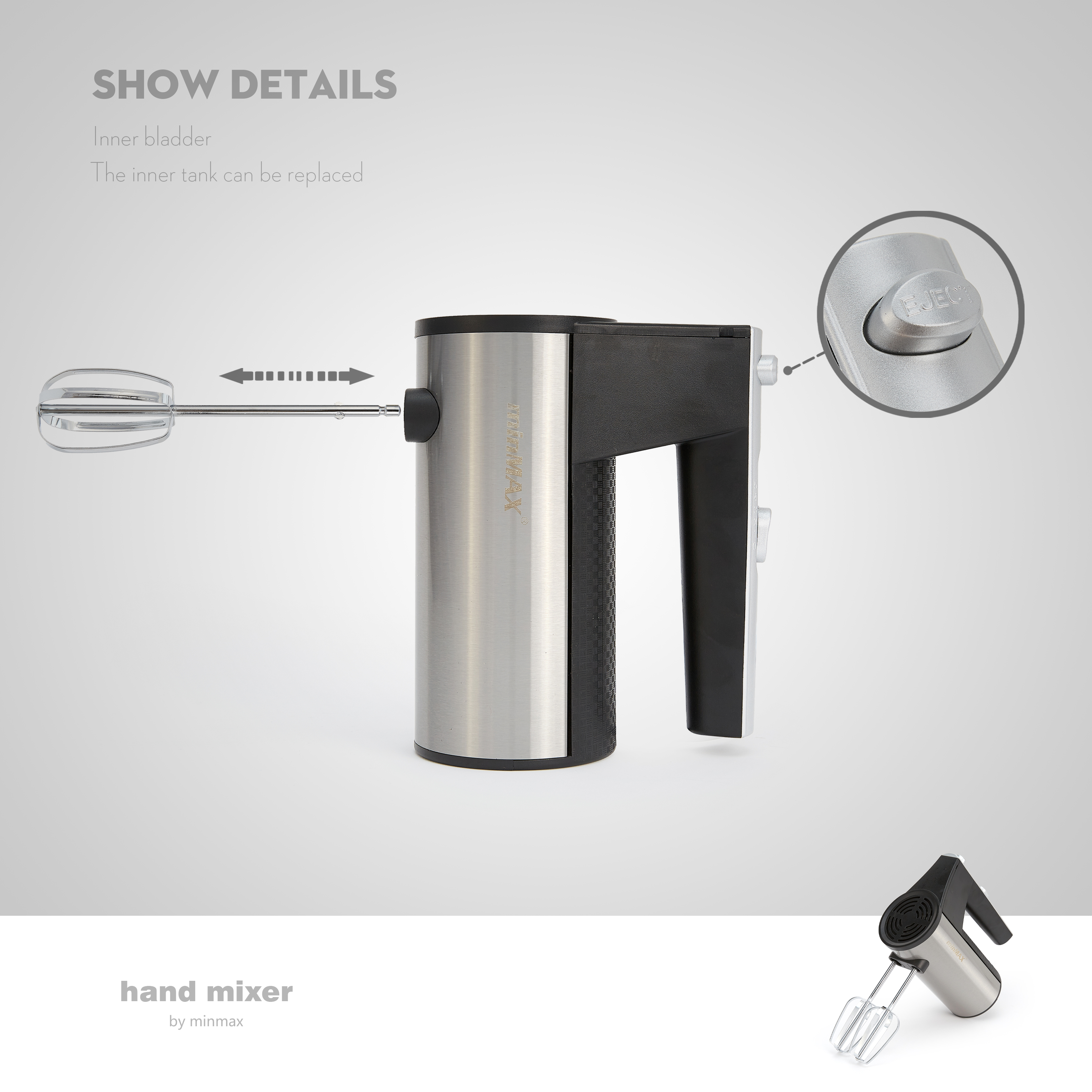 minMAX Handheld electric egg beater 9211 Desktop handheld cream and dough whipping mixer Egg beater Application Scenario