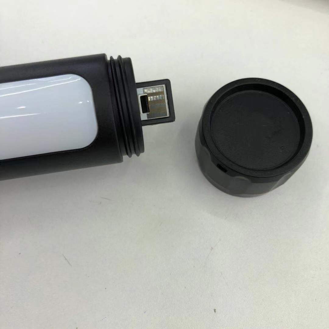 跨境新款LED强光手电筒可USB充电带侧灯户外家用工作灯便携探照灯详情图4