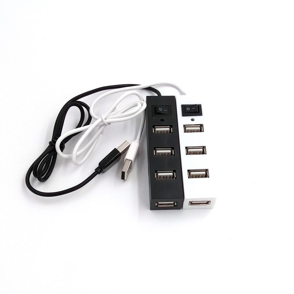 带开关分线器USB扩展转接口一拖四高速2.0集线HUB输出笔记本