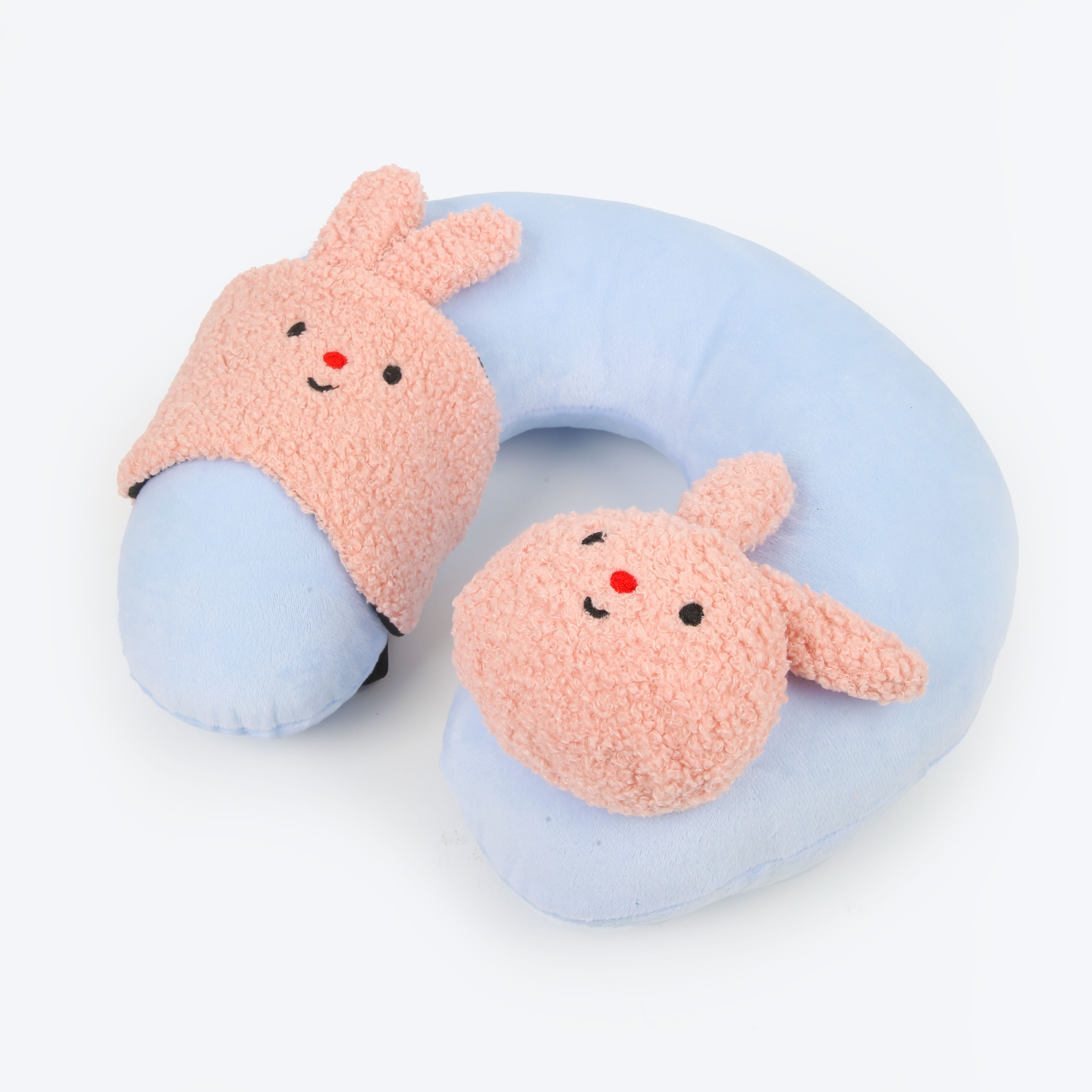 颈枕/u型枕学生卡通/u型枕儿童卡通/方枕/充气靠枕白底实物图