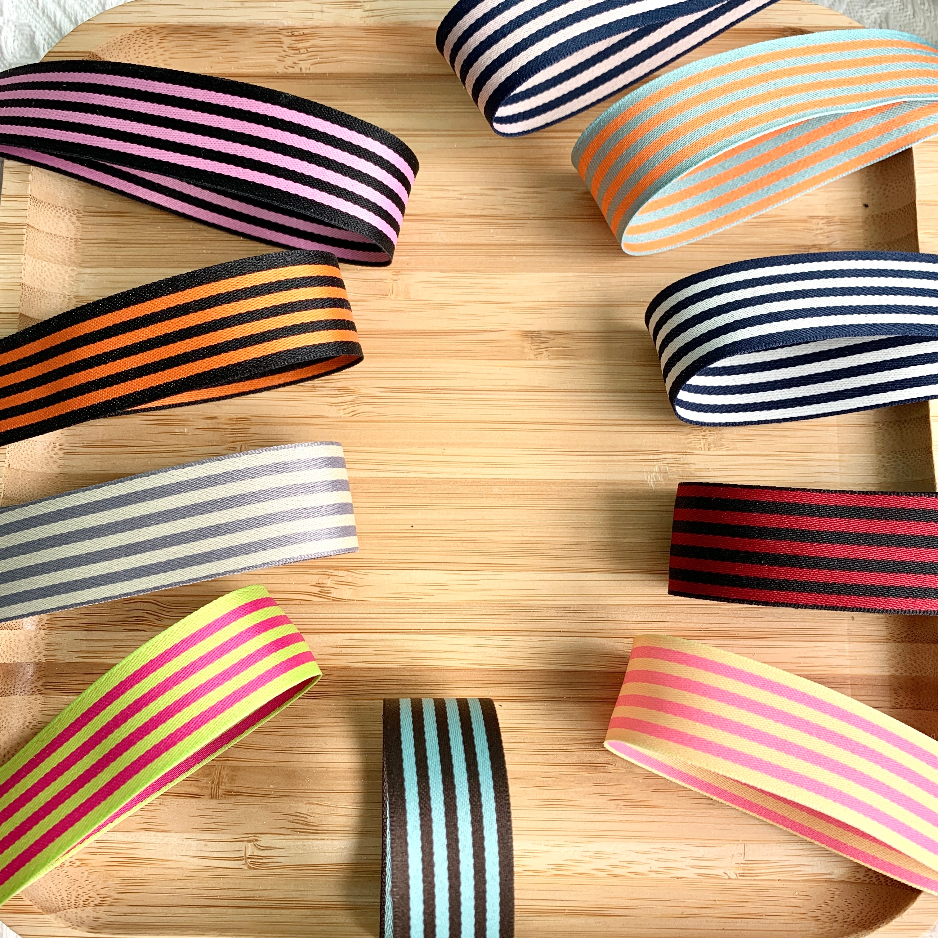 Jianjian Korean woven tape polyester intercolor striped DIY creative accessories for flower gift box packaging accessories undefined