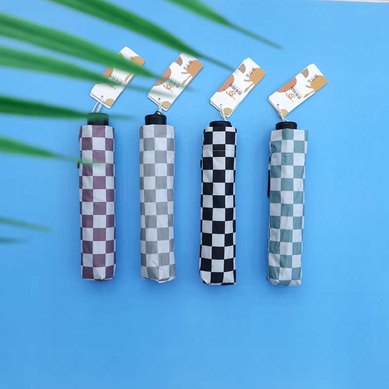 棋盘格铅笔伞细节图