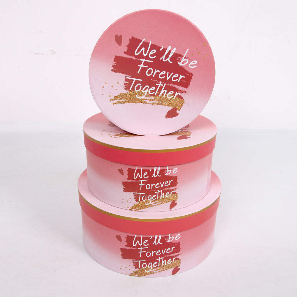 2245# Shihao Round Three-piece Set Flower Gift Box Factory Direct sales flower packaging box and flower arrangement box Item Picture