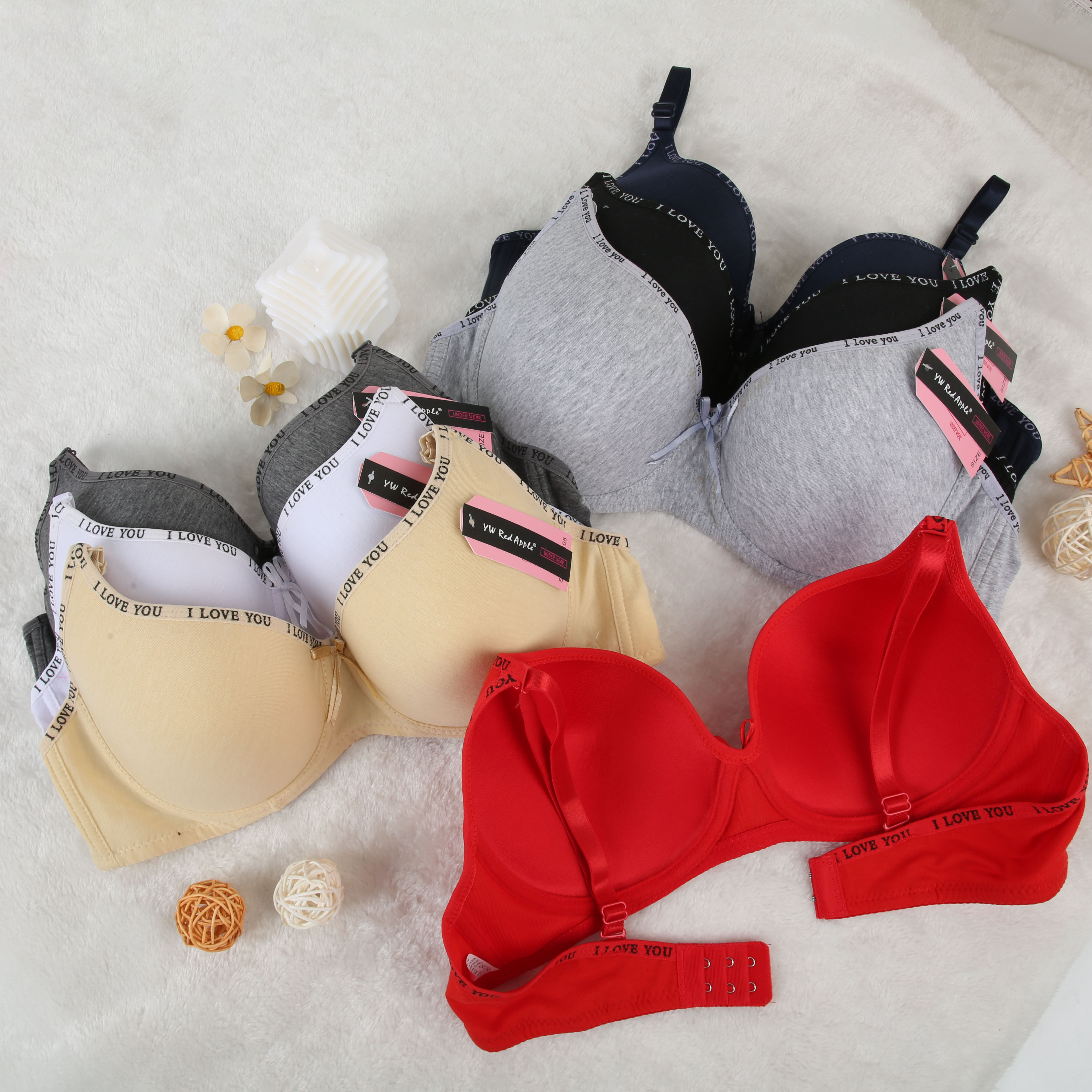 跨境南美欧美外贸有钢圈女士光面内衣一片式无痕薄款文胸聚拢胸罩女