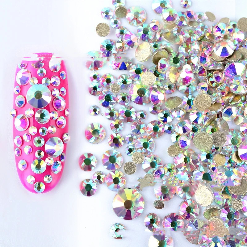 Wholesale of nail art accessories: Mixed sizes of nail art accessories, colored diamond, flat water diamond, hot diamond, nail art accessories, shanilak Application Scenario