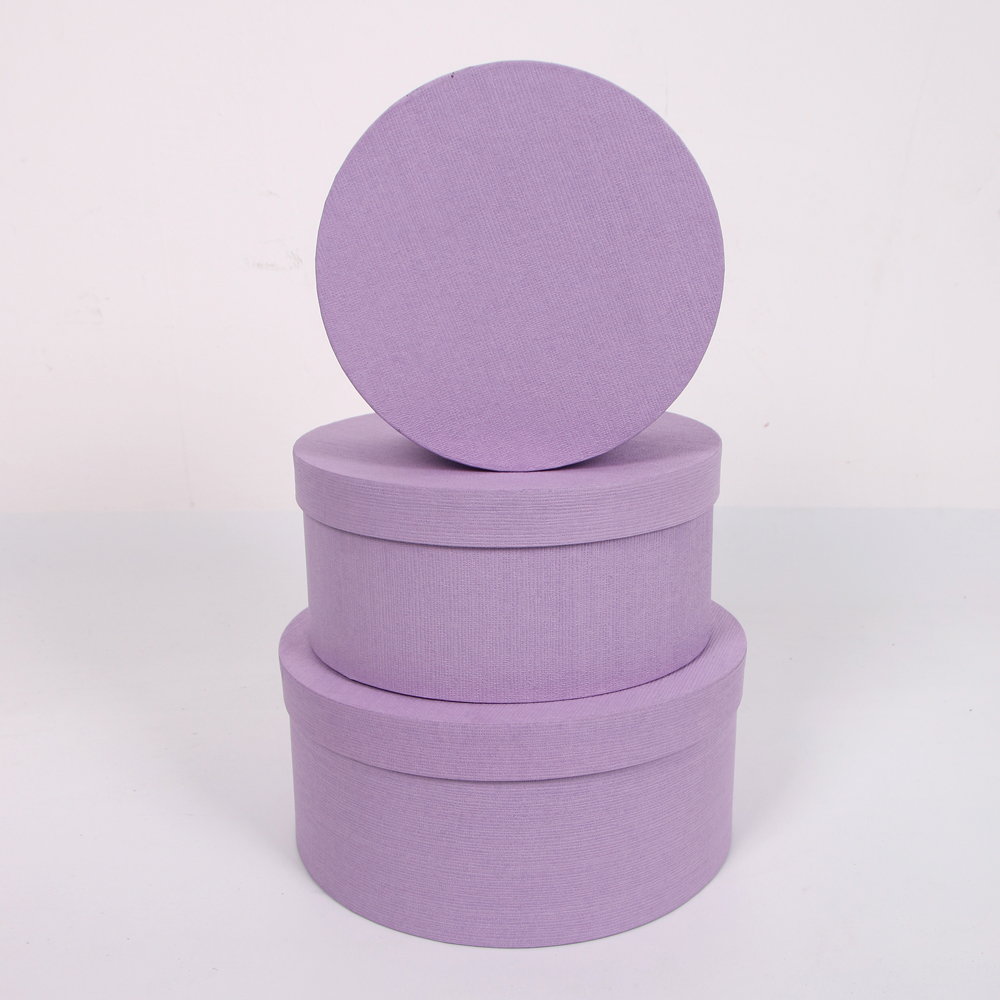 2245# Shihao Round Set of three luxurious and high-end special paper flower gift box, flower shop flower packaging box Item Picture