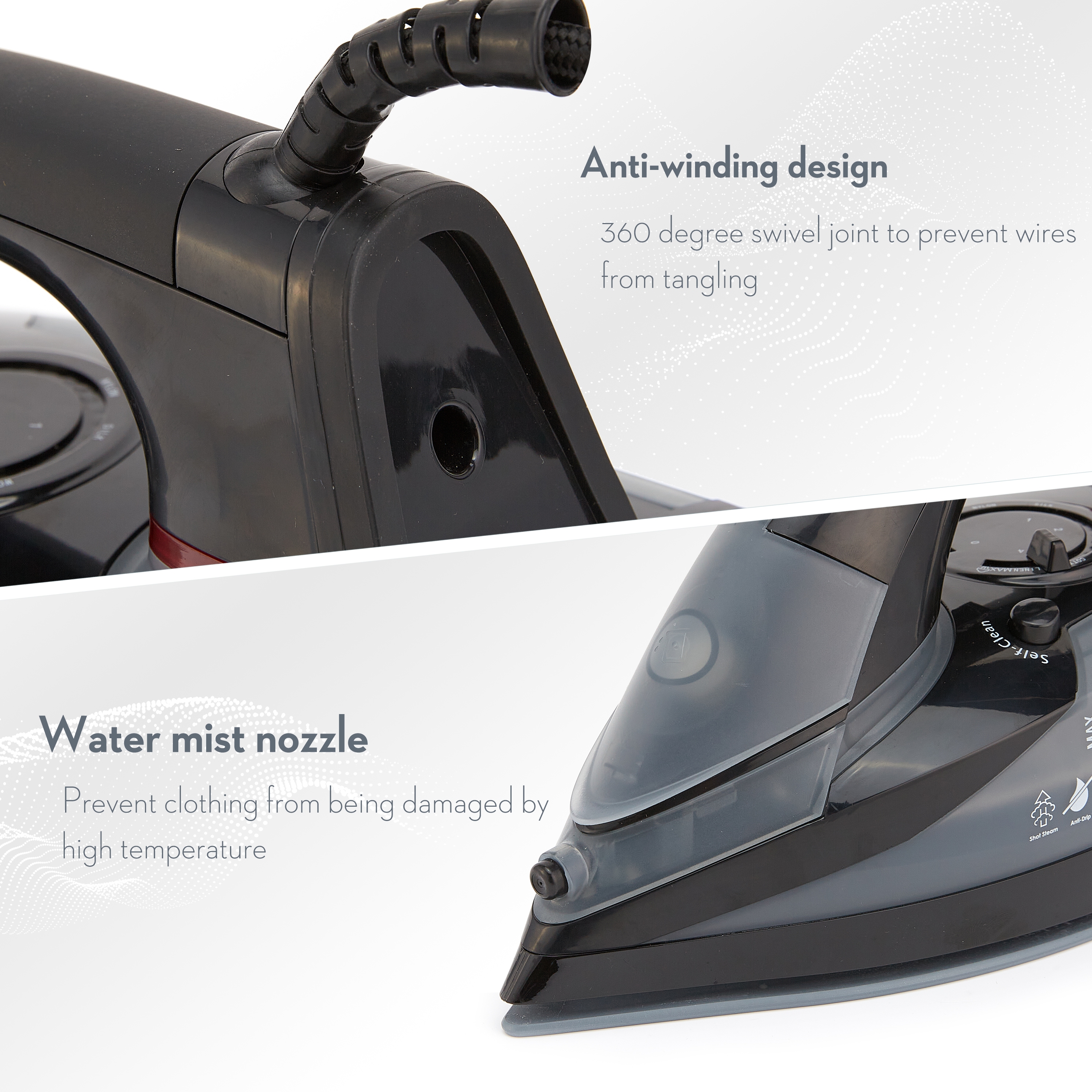 minMAX handheld steam MNI-8808 electric iron, household steam iron, small dry iron, exclusively supplied by an English export manufacturer Item Picture