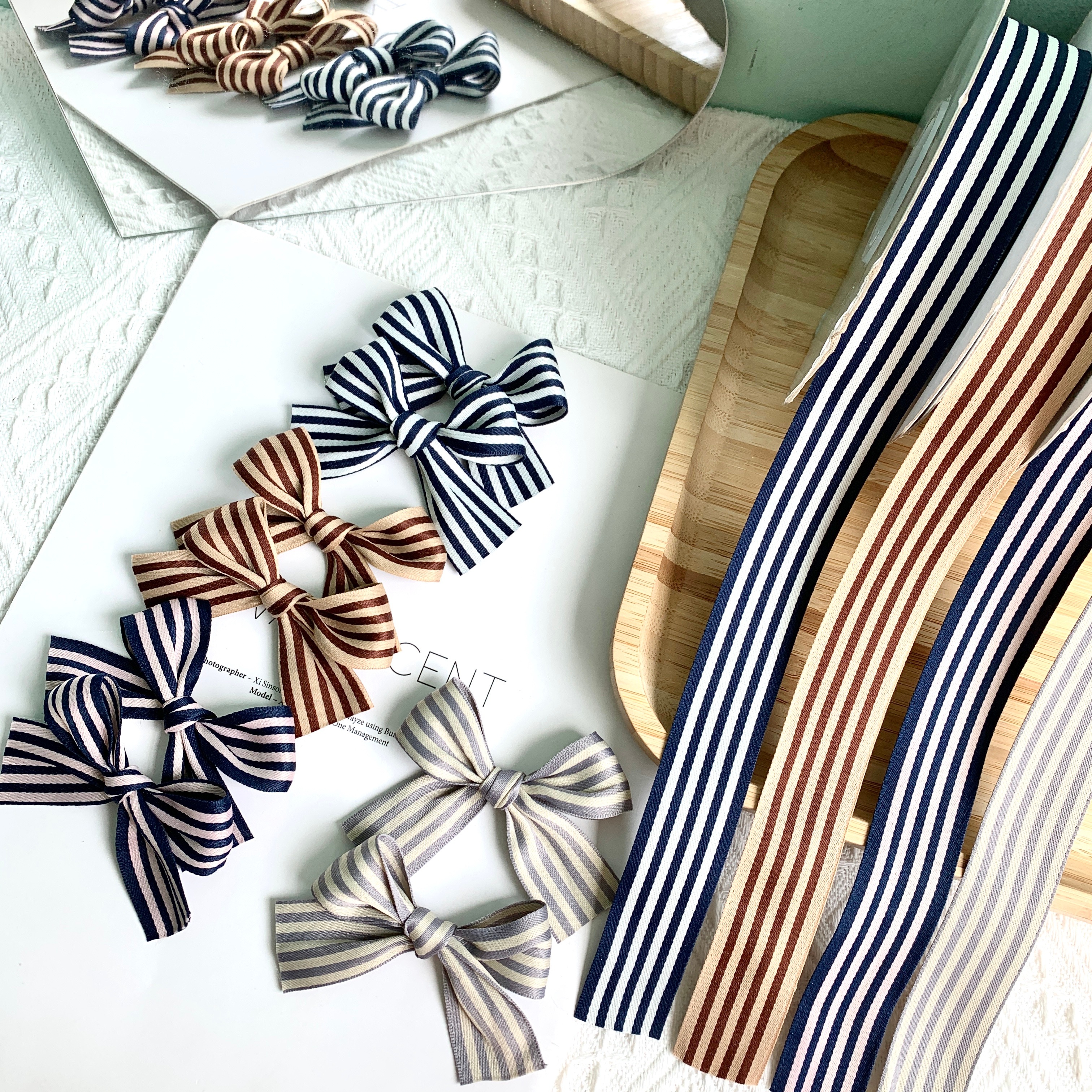 Jianjian Korean woven tape polyester intercolor striped DIY creative accessories for flower gift box packaging accessories Application Scenario